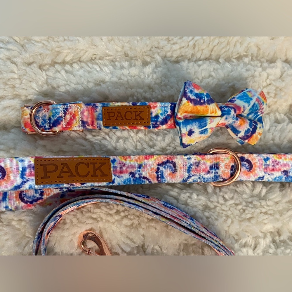 PACK LEASHES matching dog collar & leash-medium, NEW